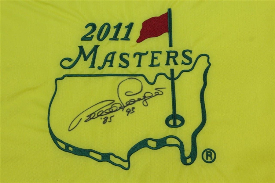 Bernard Langer Signed 2011 Masters Flag With Dates! JSA ALOA