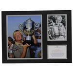 Jack Nicklaus Signed PGA Wanamaker Trophy Photo Matted Display JSA ALOA