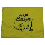 Craig Stadler Signed 2003 Masters Embroidered Flag with 82 JSA ALOA