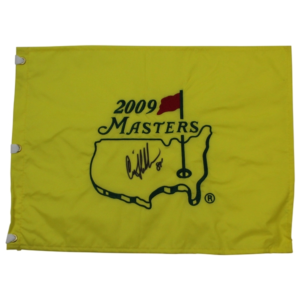 Craig Stadler Signed 2009 Masters Embroidered Flag with 82 JSA ALOA