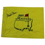 Mark OMeara Signed 2001 Masters Embroidered Flag JSA ALOA