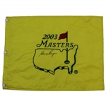 Gary Player Signed 2003 Masters Embroidered Flag JSA ALOA