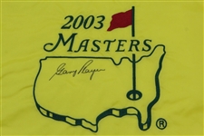 Gary Player Signed 2003 Masters Embroidered Flag JSA ALOA