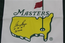 Gary Player Dual Side Signed Masters Garden Flag with Years Won JSA ALOA