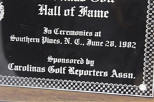 Ray Floyd's 1982 Carolinas Golf Hall of Fame Induction Plaque