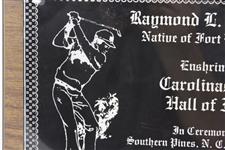 Ray Floyd's 1982 Carolinas Golf Hall of Fame Induction Plaque