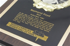 Ray Floyd's 1981 North Carolina Sports Hall of Fame Induction Plaque