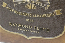 Ray Floyd's 1976 Golf Magazine's All-America Fairway Woods Award Winner Plaque