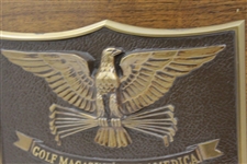 Ray Floyd's 1981 Golf Magazine's All-America Sand Play Award Winner Plaque