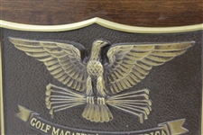Ray Floyd's 1985 Golf Magazine's All-America Putter Award Winner Plaque