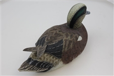 Ray Floyd's Carved Wooden Green Eye Full Size Duck Decoy by Master Carver Warren Saunders