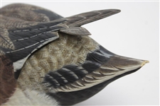 Ray Floyd's Carved Wooden Green Eye Full Size Duck Decoy by Master Carver Warren Saunders