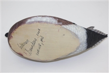 Ray Floyd's Carved Wooden Green Eye Full Size Duck Decoy by Master Carver Warren Saunders
