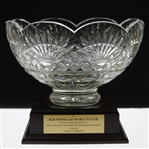 Undated Children of Maryville Appreciation Cut Glass Bowl Presented to Ray & Maria Floyd