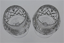 Ray Floyd's PGA of America Logo Pair of Cut Glass Snifter Glasses