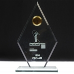 Ray Floyds 1998 American Express Invitational Pro-Am Glass Clock Display Trophy