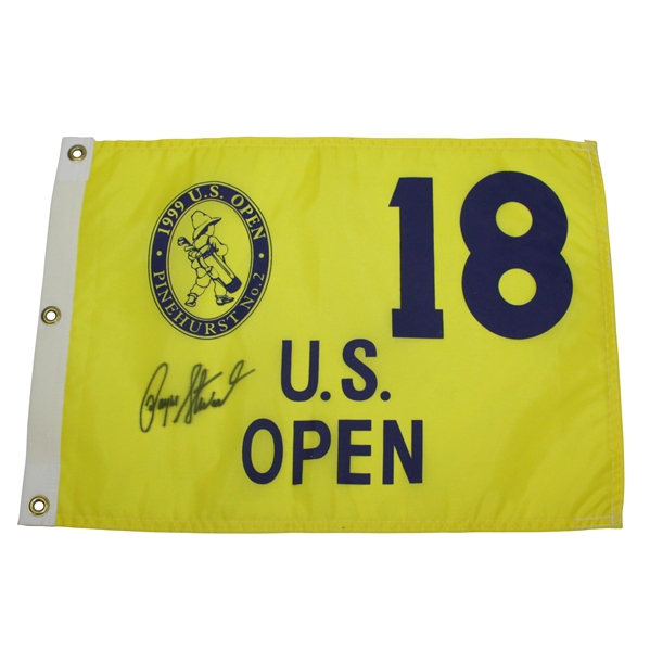 Payne Stewart Signed 1999 US Open at Pinehurst No. 2 Yellow Screen Flag JSA ALOA