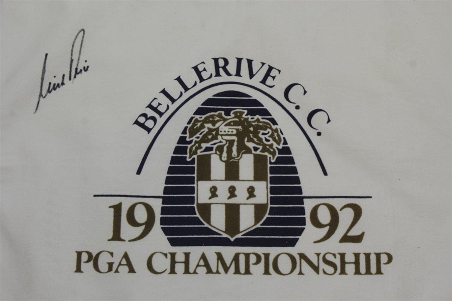 Nick Price Signed 1992 PGA Championship at Bellerive White Flag