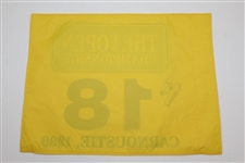 Paul Lawrie Signed 1999 The OPEN at Carnoustie Yellow Screen Flag JSA ALOA