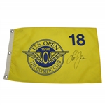Lee Janzen Signed 1998 US Open at The Olympic Club Yellow Screen Flag JSA ALOA