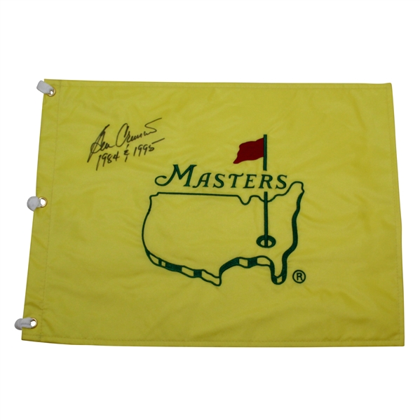 Ben Crenshaw Signed Undated Masters Embroidered Flag with Years Won JSA ALOA