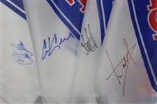 Luke Donald & Three(3) others Signed PGA Tour White Screen Flags JSA ALOA