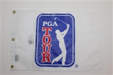 Luke Donald & Three(3) others Signed PGA Tour White Screen Flags JSA ALOA