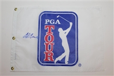 Luke Donald & Three(3) others Signed PGA Tour White Screen Flags JSA ALOA