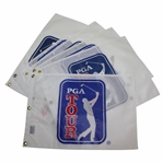 Lee Westwood & Five(5) others Signed PGA Tour White Screen Flags JSA ALOA