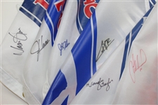 Lee Westwood & Five(5) others Signed PGA Tour White Screen Flags JSA ALOA