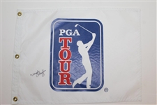 Lee Westwood & Five(5) others Signed PGA Tour White Screen Flags JSA ALOA