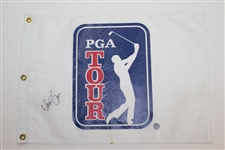 Lee Westwood & Five(5) others Signed PGA Tour White Screen Flags JSA ALOA