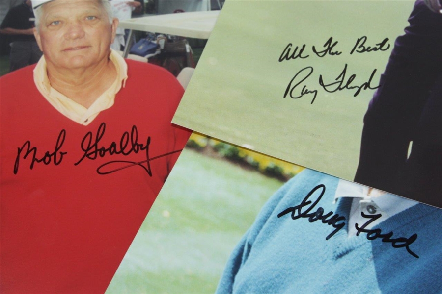 Masters Winners Ray Floyd, Bob Goalby, & Doug Ford Signed Golf Photos JSA ALOA