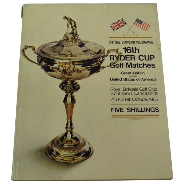 1965 Ryder Cup Official at Royal Birkdale Golf Club Souvenir Program 