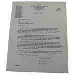 1974 F.M. Bird Signed Letter To Bill Gaston From Robert T. Jones Law Office JSA ALOA