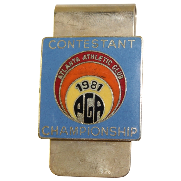 1981 PGA Championship at Atlanta Athletic Club Contestant Money Clip