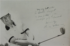 Byron Nelson Signed 16x20 to Harold Sargent with Inscription - Framed JSA ALOA