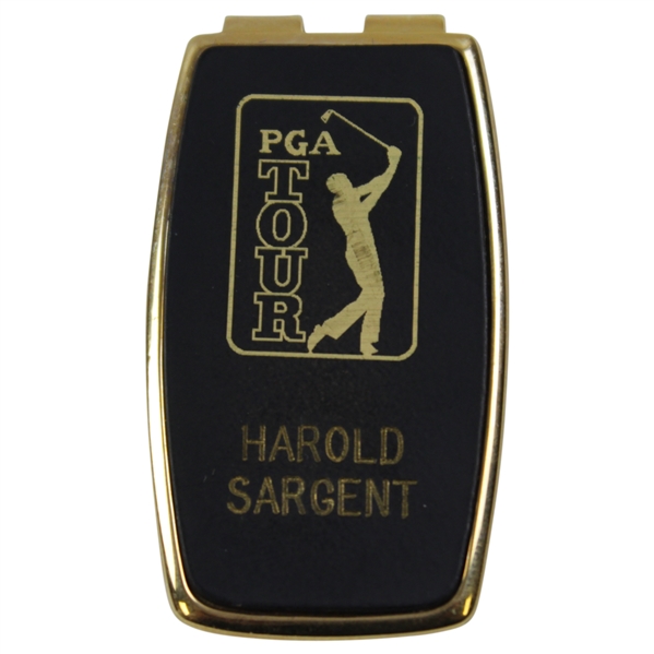 Harold Sargent's Undated Black/Gold Colored PGA Tour Money Clip