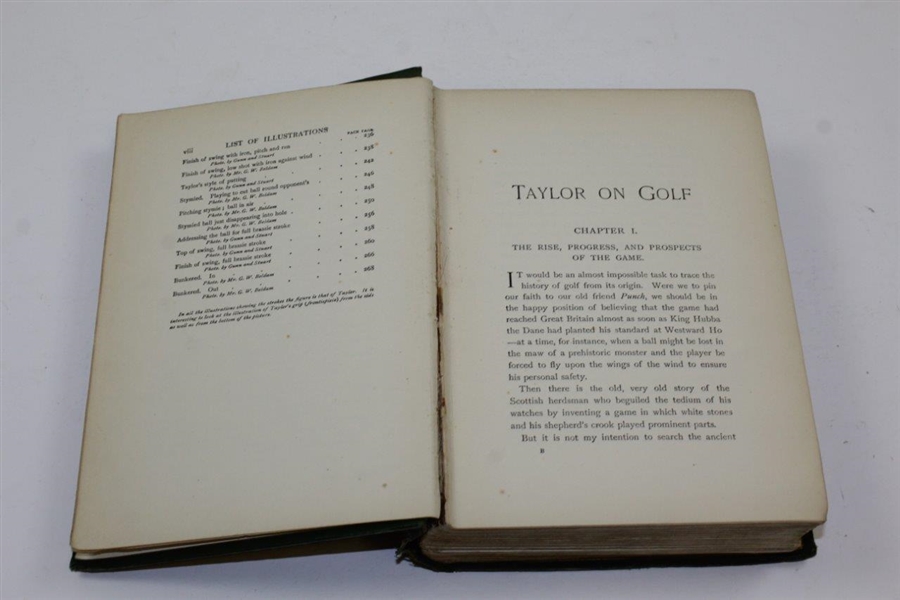 1905 'Taylor On Golf: Impressions, Comments, and Hints' Golf Book By J.H. Taylor
