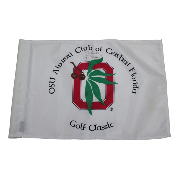 Jim Tressel Signed Ohio State 'OSU Alumni Club of Central Florida' Golf Classic Flag