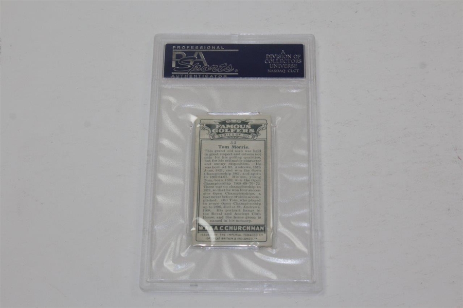 1927 Tom Morris Churchman Famous Golfers Card PSA Slabbed & Graded