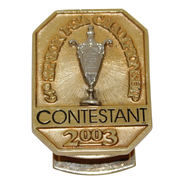 Ed Fiori's 2003 Senior PGA Championship Contestant Badge/Clip - 64th
