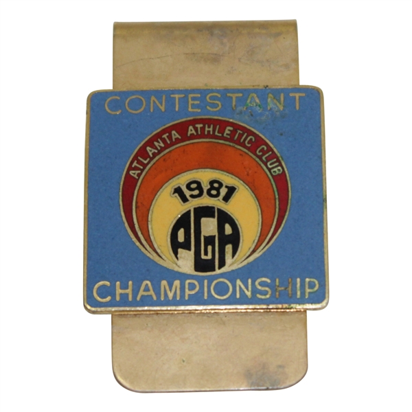 Ed Fiori's 1981 PGA Championship at Atlanta Atheltic Club Contestant Badge/Clip