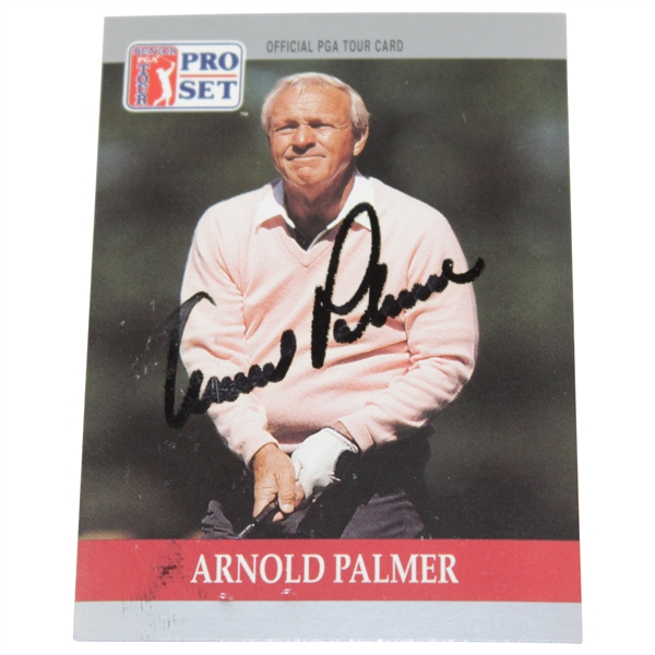 Arnold Palmer Signed 1990 Official Senior PGA Tour Golf Card JSA ALOA