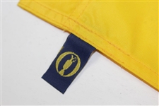 Gary Player Signed The OPEN Yellow '18' Screen Flag with Years Won Notation JSA ALOA