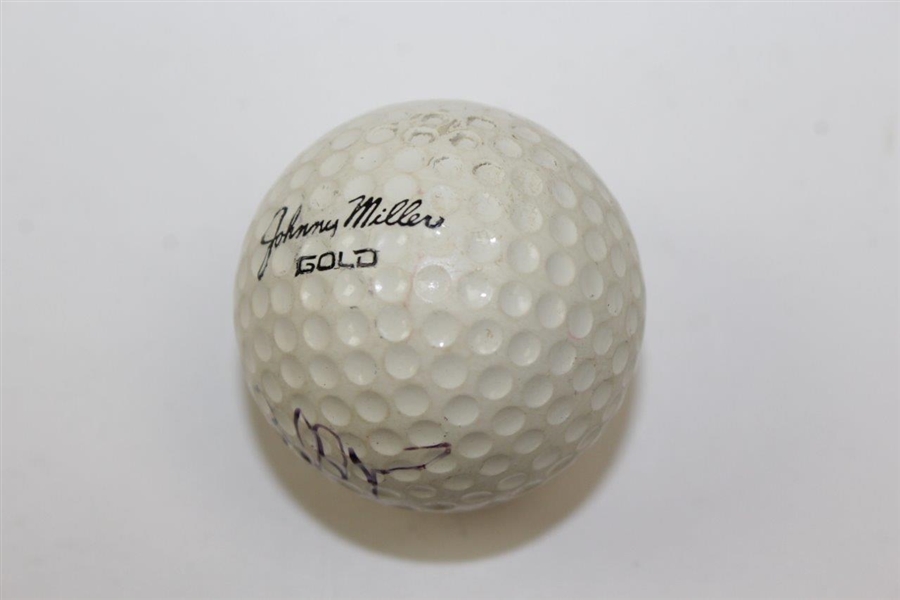 Johnny Miller Signed Personal Gold Model Golf Ball JSA ALOA