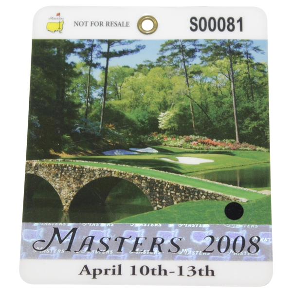 2008 Masters Tournament SERIES Badge #S00081 - Trevor Immelman Winner