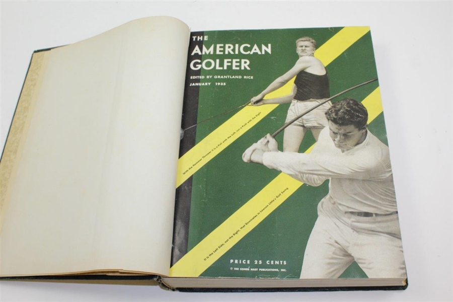 1935 The American Golfer Full Year Series Bound Book Edited by Grantland Rice