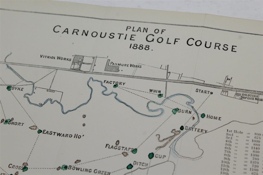 1888 Plan of Carnoustie Golf Course