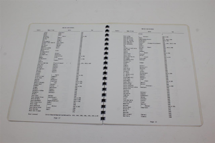 1992 Golf Club Histories Catalog